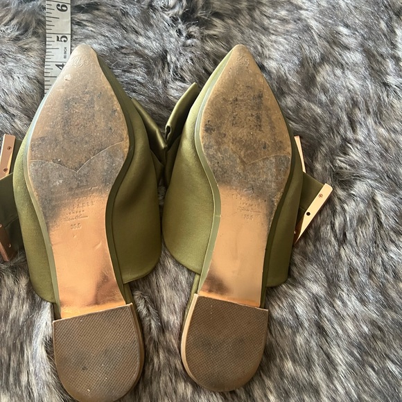 Ted Baker Olive Green Mules with Bow Detail - Picture 5 of 8